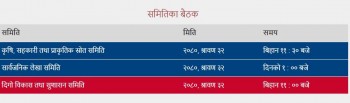 तीनवटा संसदीय समितिको बैठक बस्दै